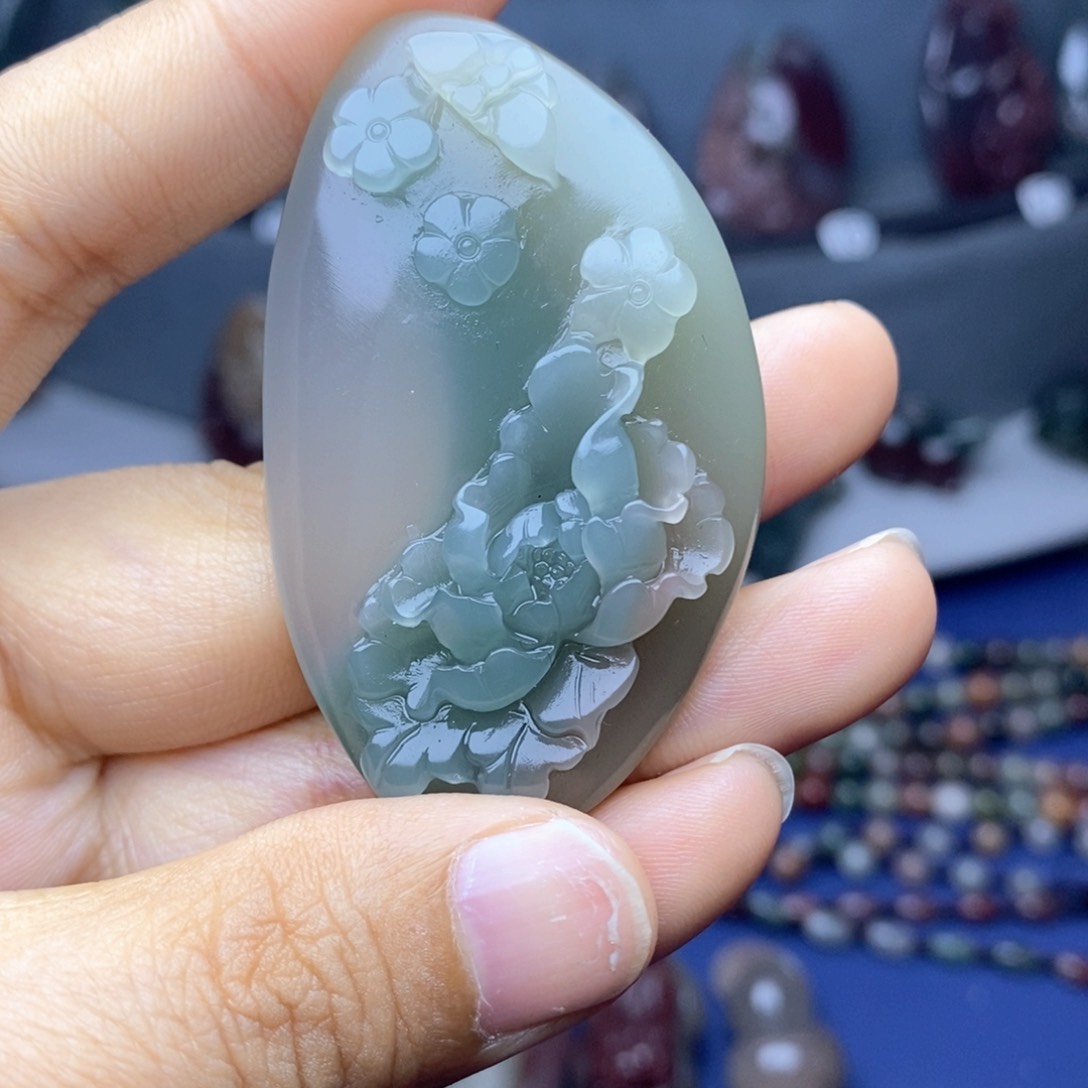 玛瑙/玉髓未镶嵌吊坠(不含链)