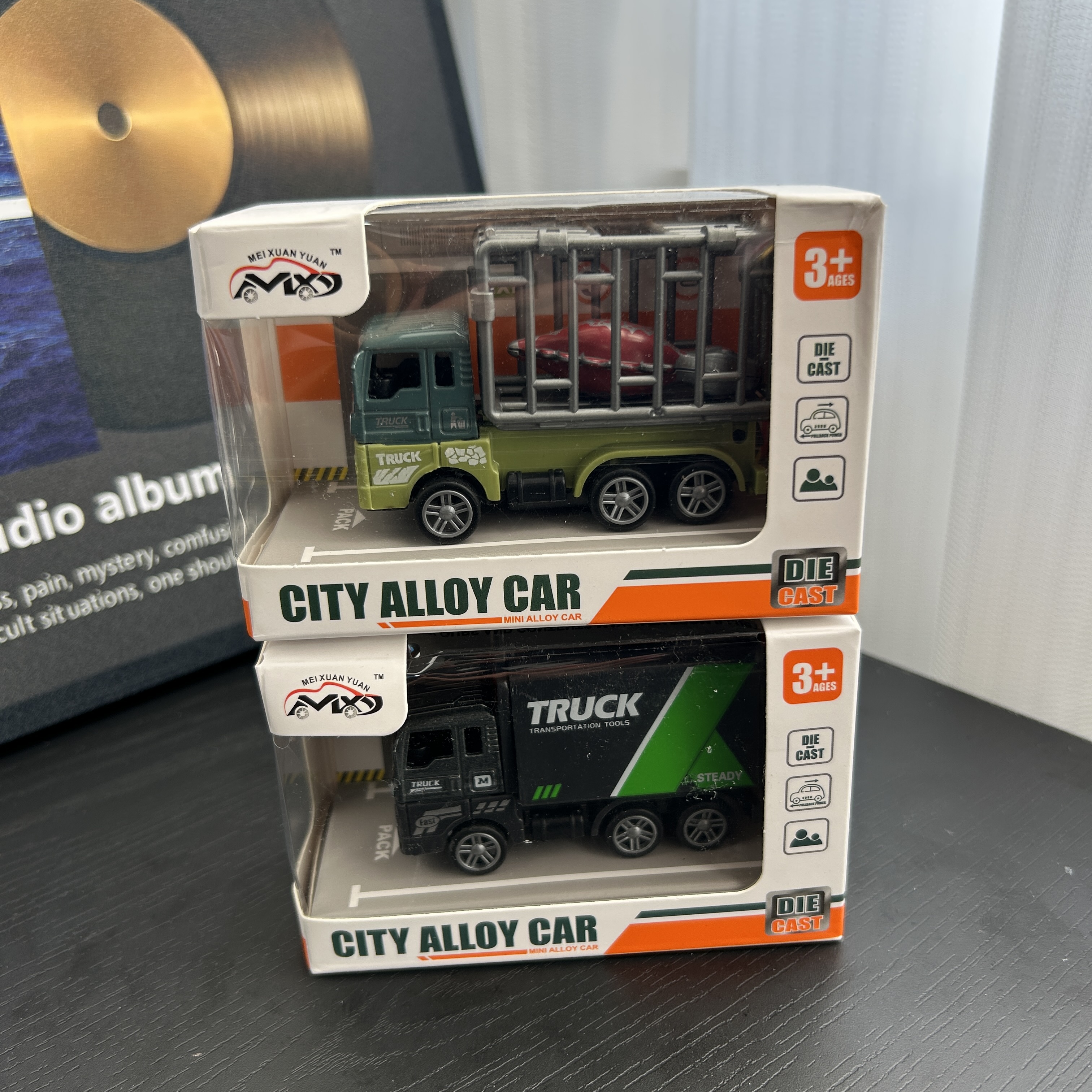 【到手2盒】合金恐龙货车回力车 车头合金