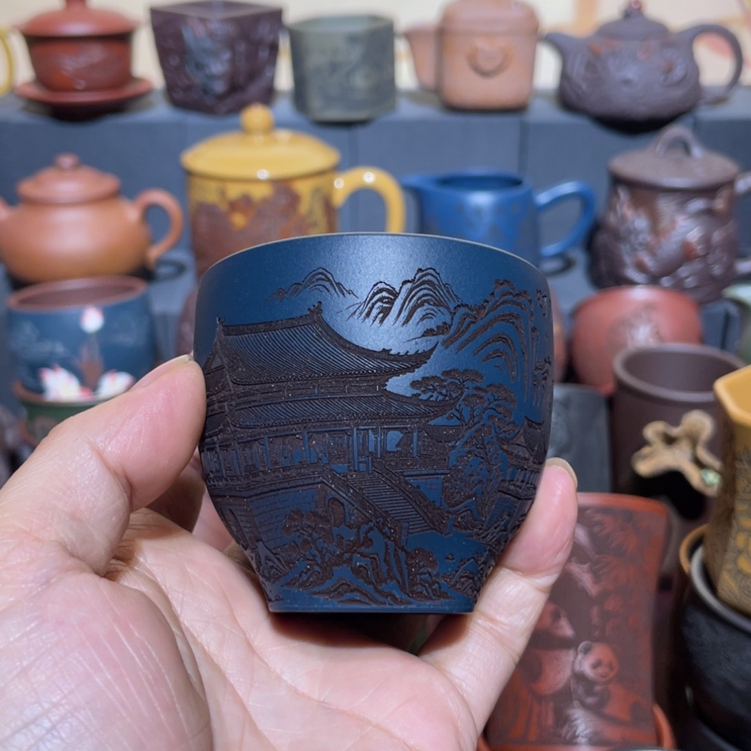 原矿紫砂手工主人杯