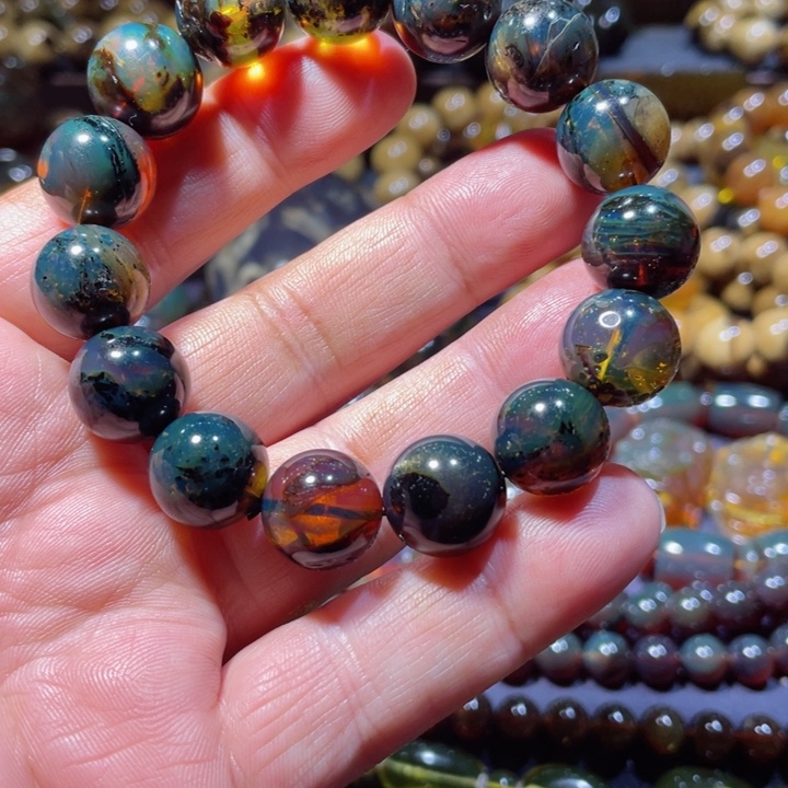 未镶嵌琥珀手链天然