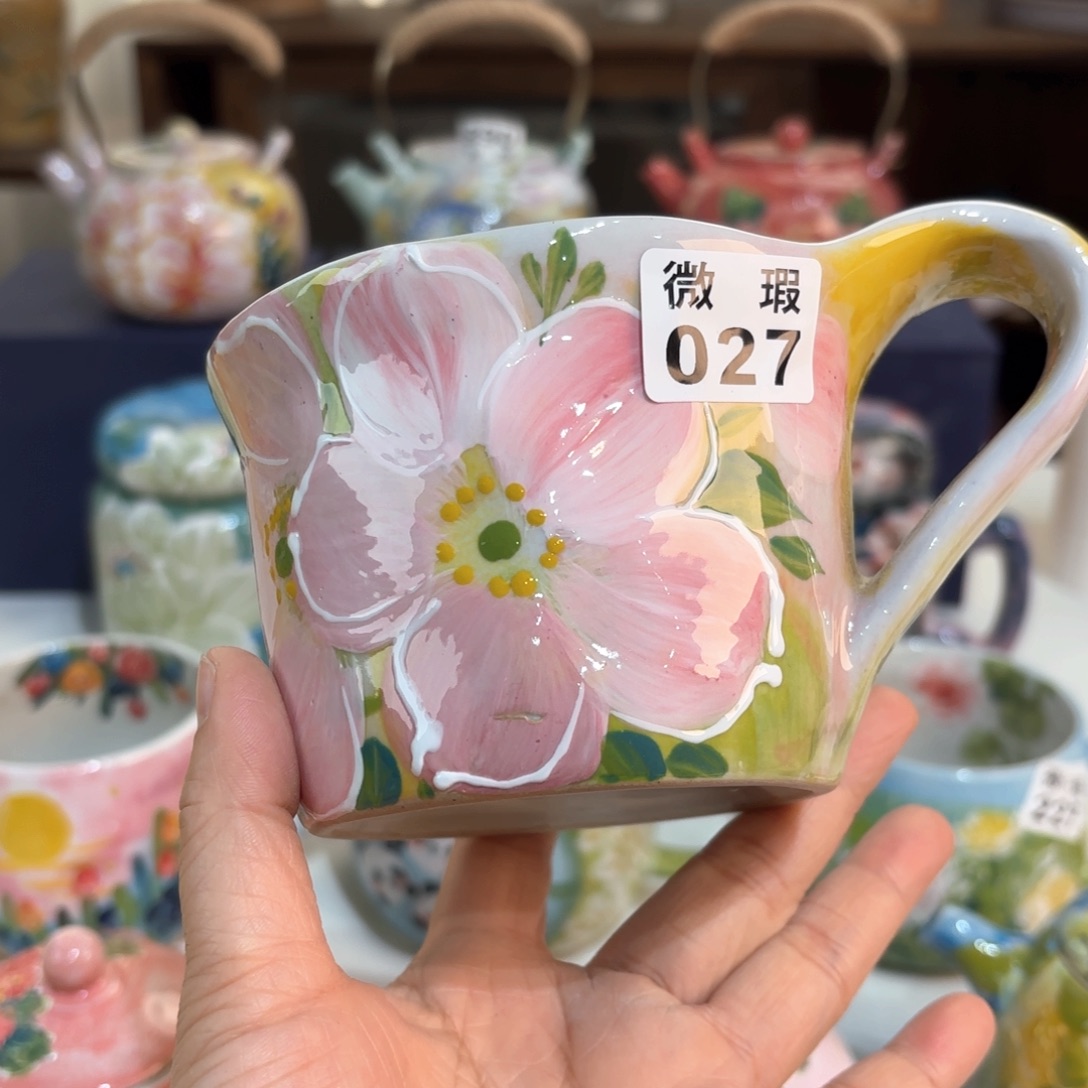 景德镇手绘高温釉下彩陶瓷茶具