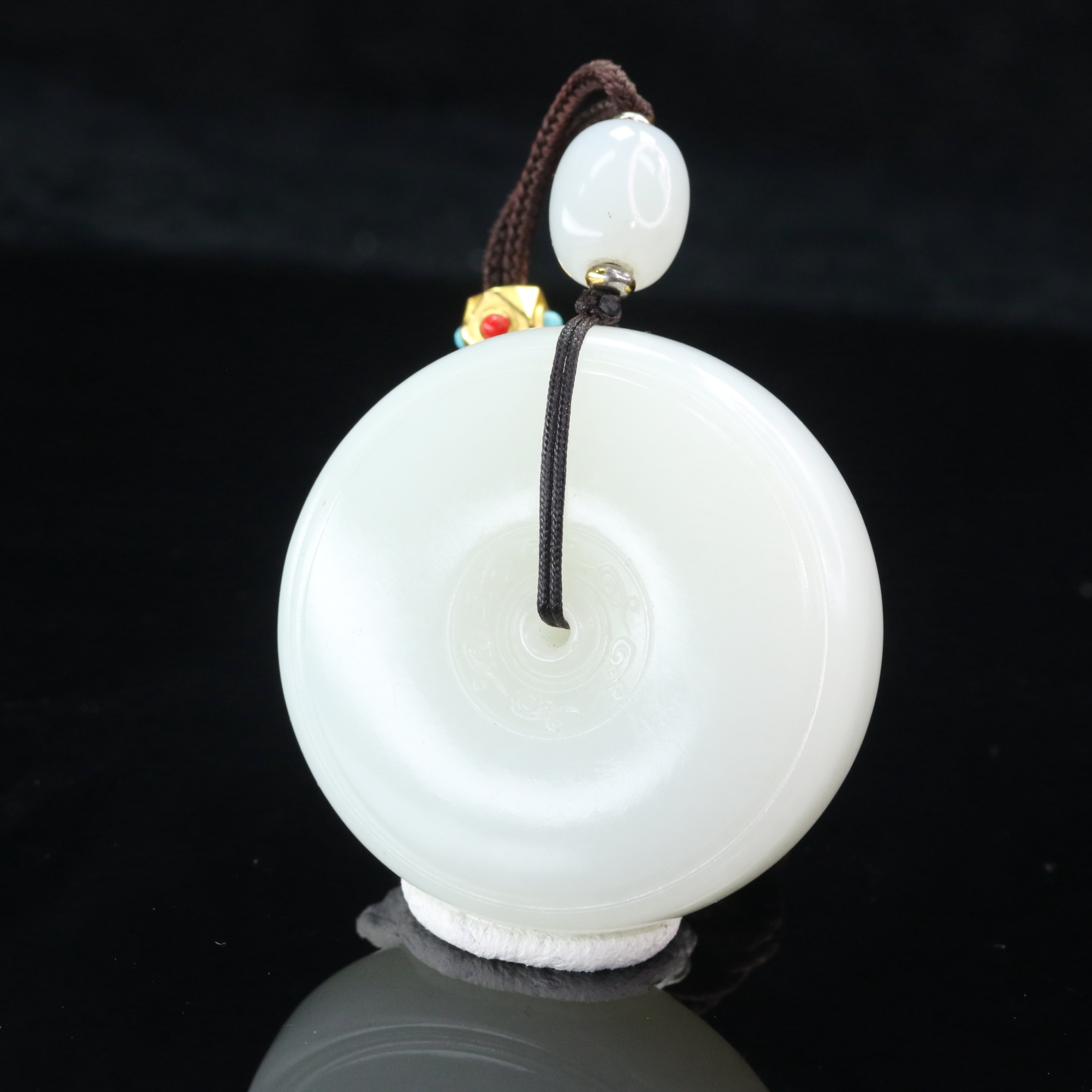 12和田玉羊脂白平安扣/400257北京中保拍卖