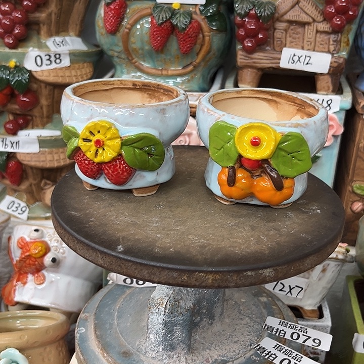 紫砂花盆粗陶材质多肉花盆