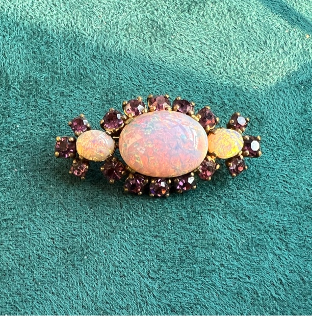 铁合金琉璃胸针 vintage琉璃胸针