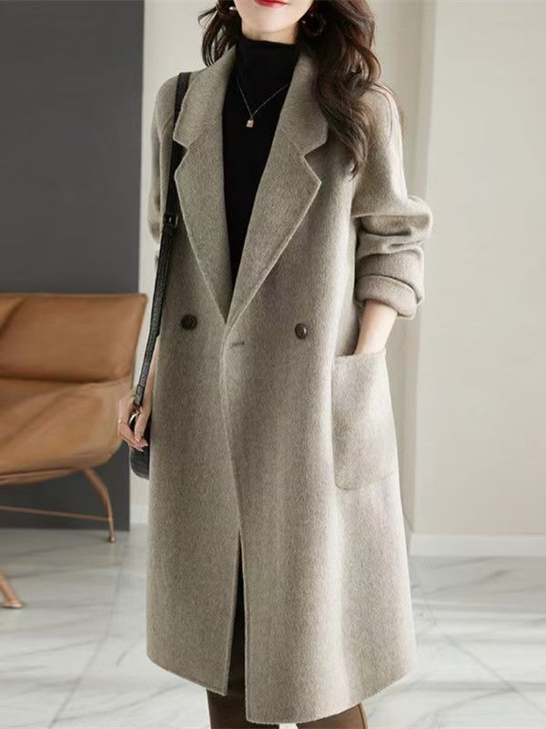 B501-B600女装毛呢大衣中长款宽松百搭（一码一拍）