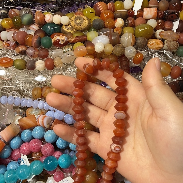 玛瑙/玉髓散珠老玛瑙飞碟