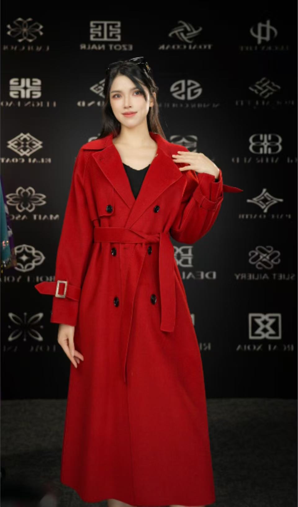 8858双面羊毛呢大衣女秋冬新款高端宽松百搭长款过膝呢子外套