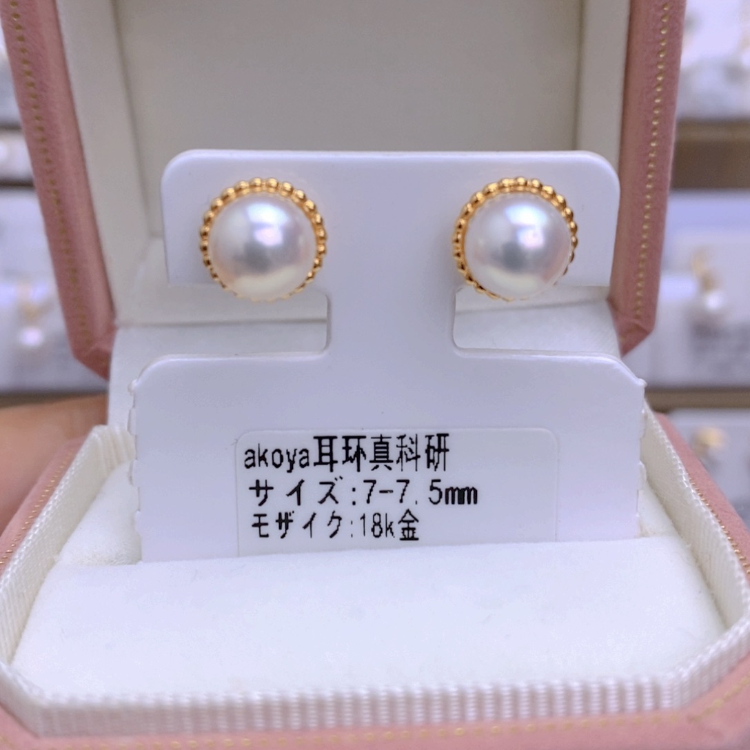 海水珍珠耳饰18K金镶嵌