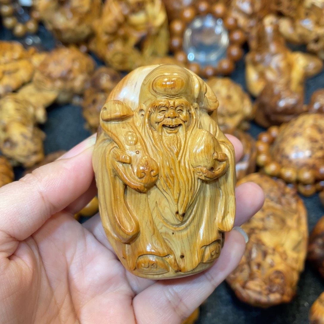 柏木（崖柏）太行精品陈化虎皮留疤雕刻件手摆件