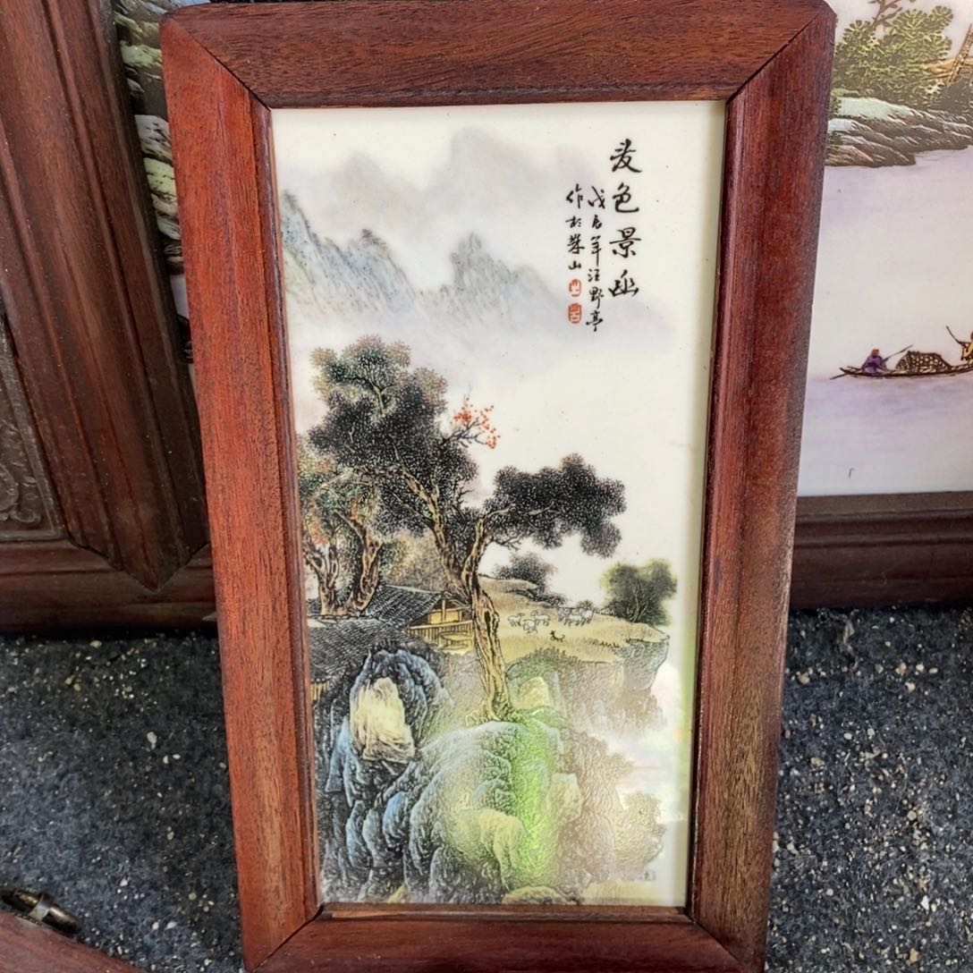 瓷片景德镇瓷板画柴窑烧制