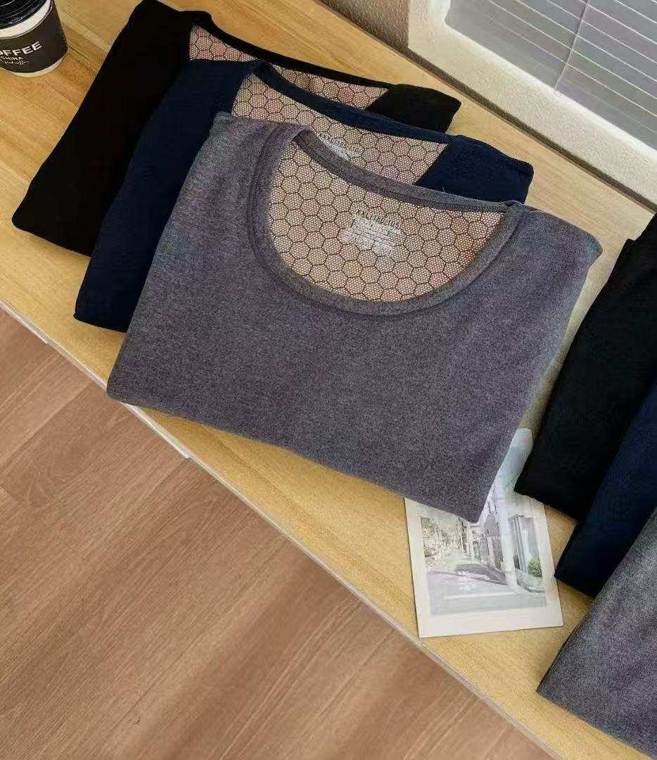 男士羊狨B1090黑金保暖套装