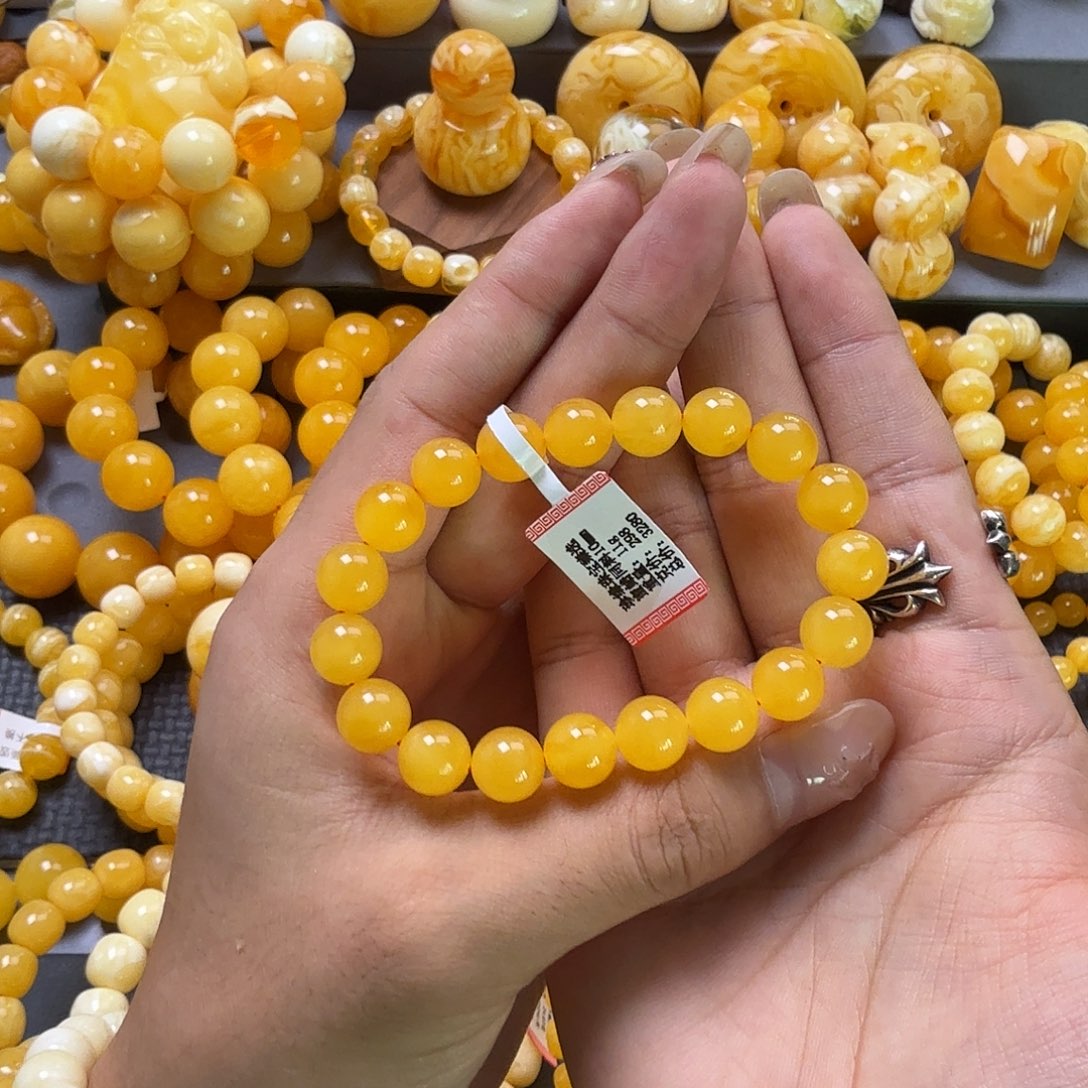 蜜蜡未镶嵌珠宝奇石同料10mm