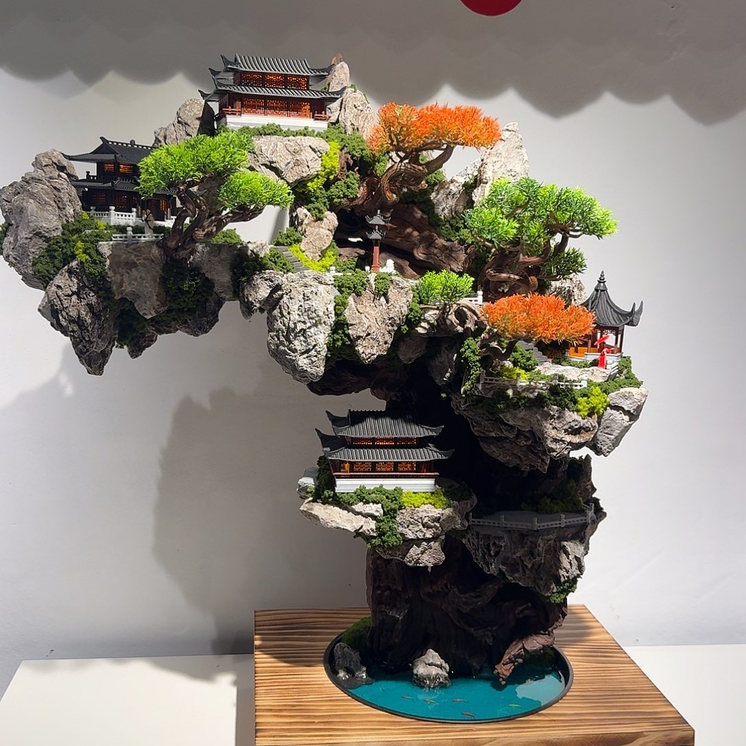 木山水盆景艺术摆件