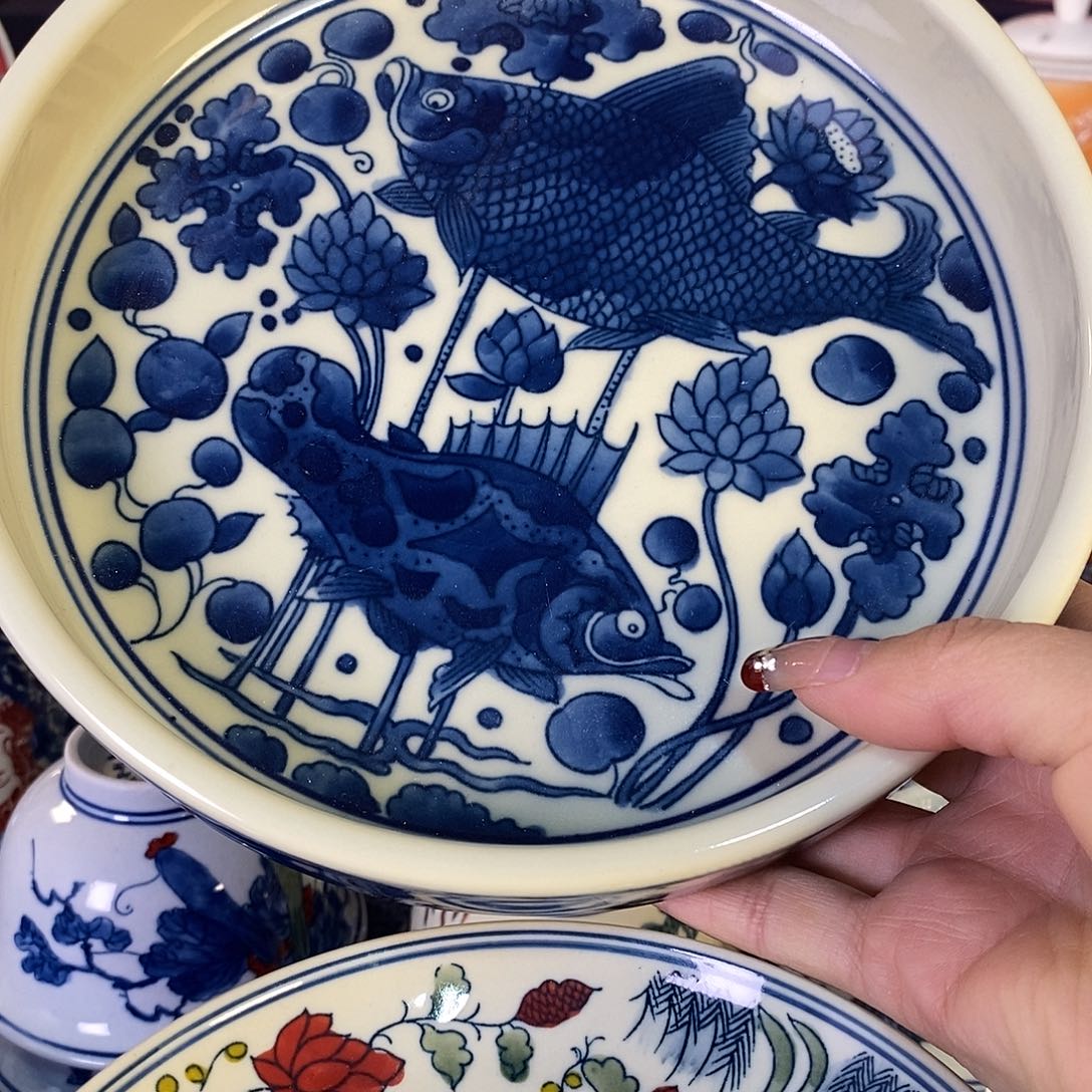 瓷片G****0景德镇陶瓷茶盘1个