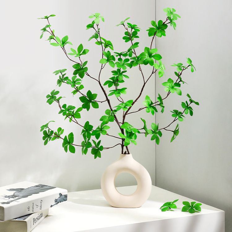 马醉木吊钟绿植仿真植物仿真花摆设客厅餐桌装饰甜甜圈陶瓷花瓶