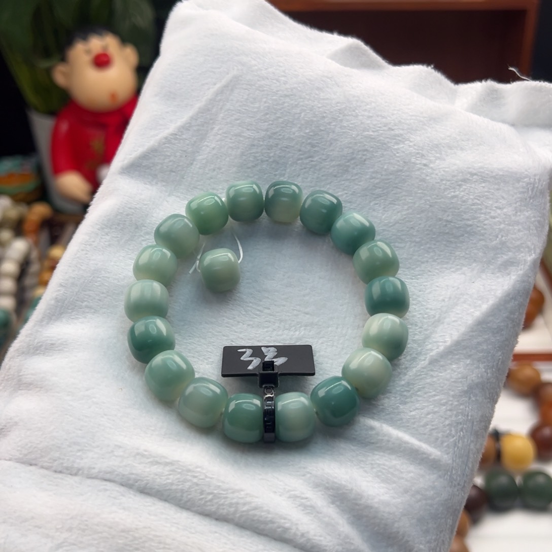 菩提根/象牙果手串卡12桶珠干磨全品3