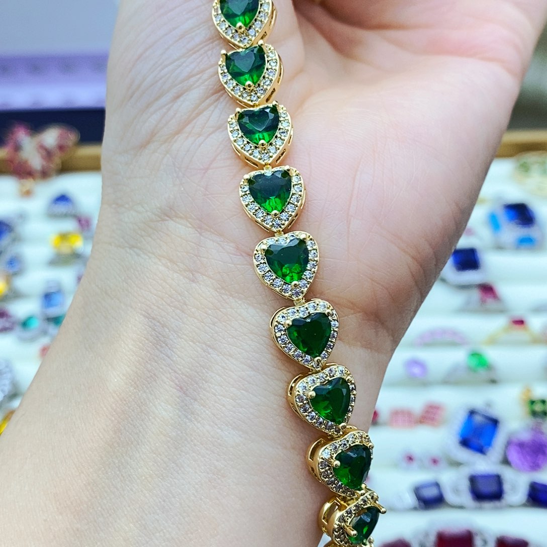 未镶嵌手链祖母绿