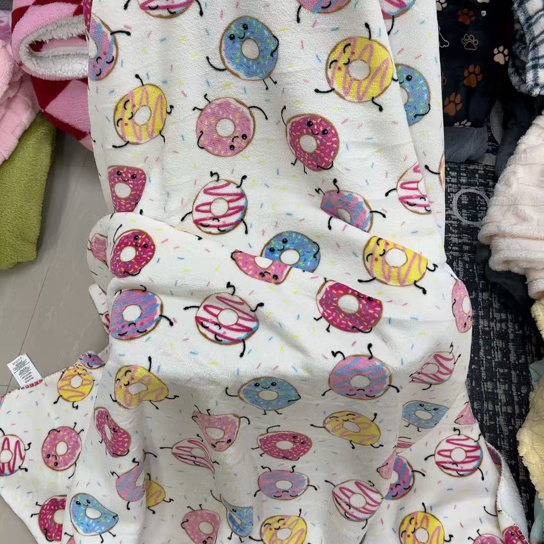 160X200甜甜圈三角针毛毯