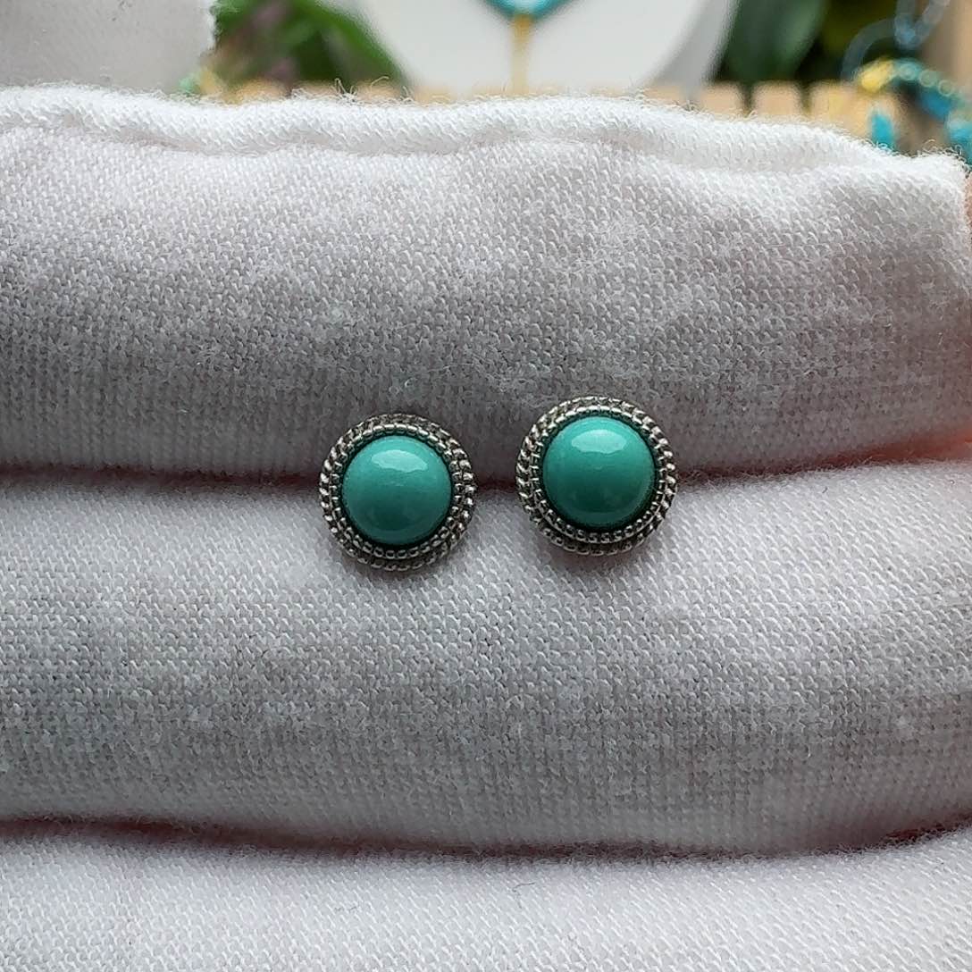 绿松石珠宝奇石银S925镶嵌