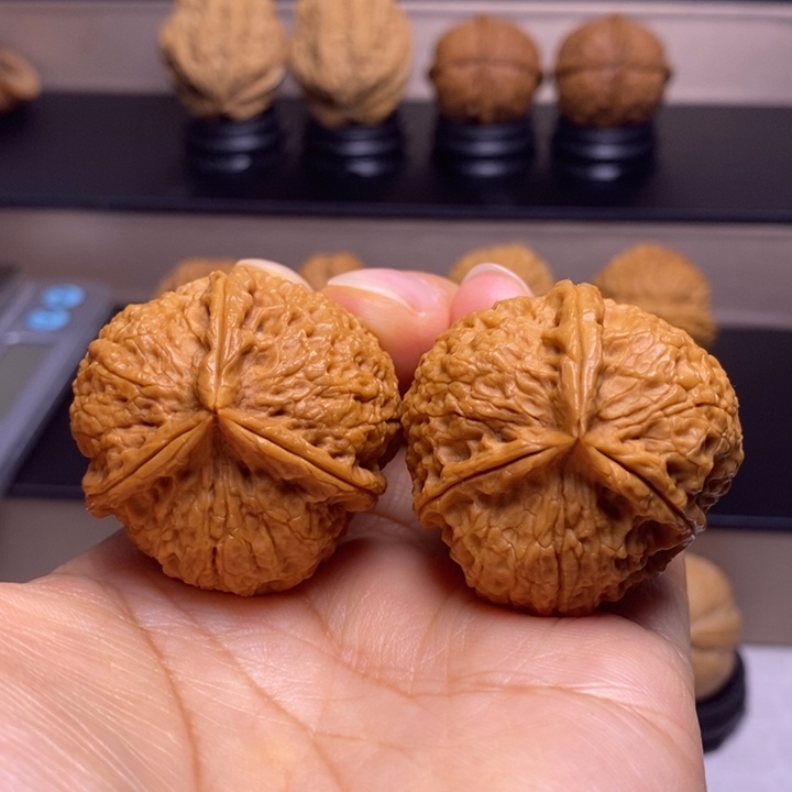 文玩核桃把件七星三楞61