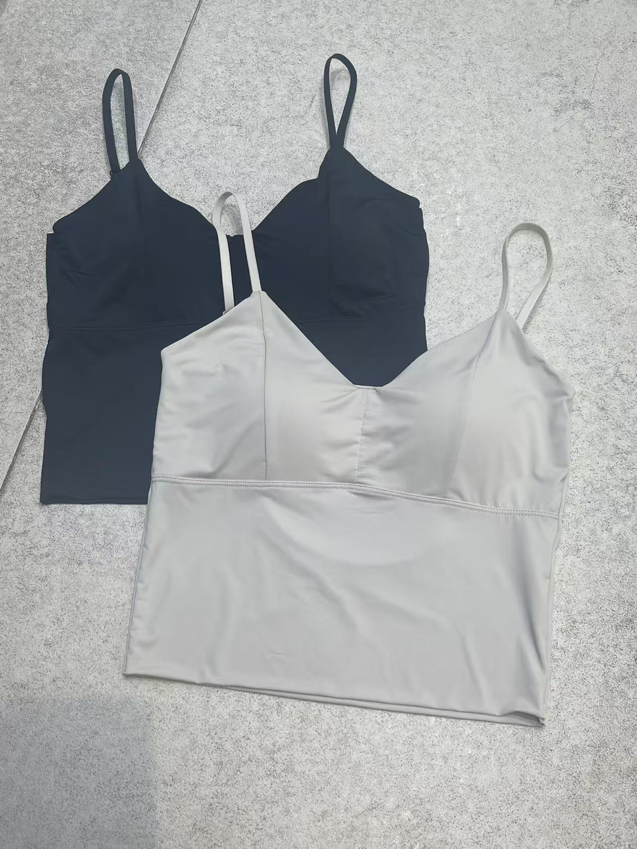 女款性感简约女士运动百搭背心直筒型白色吊带夏季纯色上衣