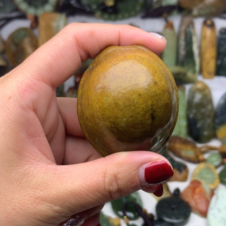 岫岩河磨玉（透闪石质玉）手把未镶嵌