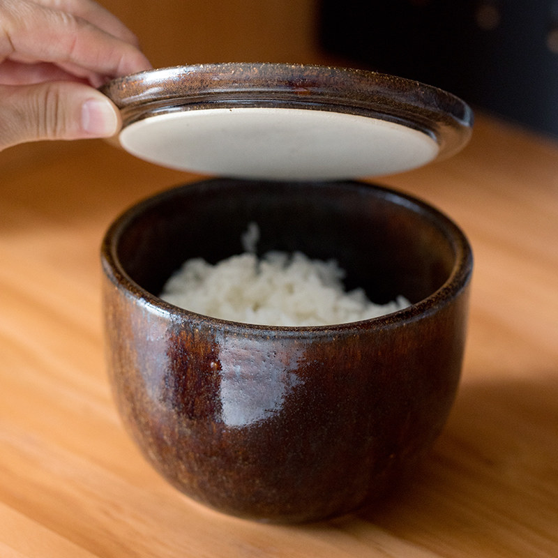 【正品】日本制原装进口信乐烧焖米罐家用