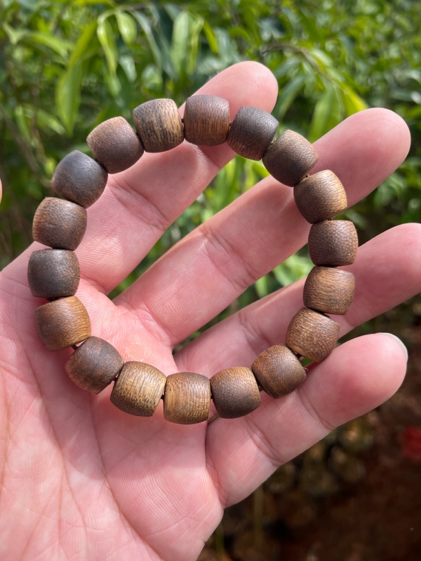 沉香海南奇楠沉香1.0鼓珠单圈