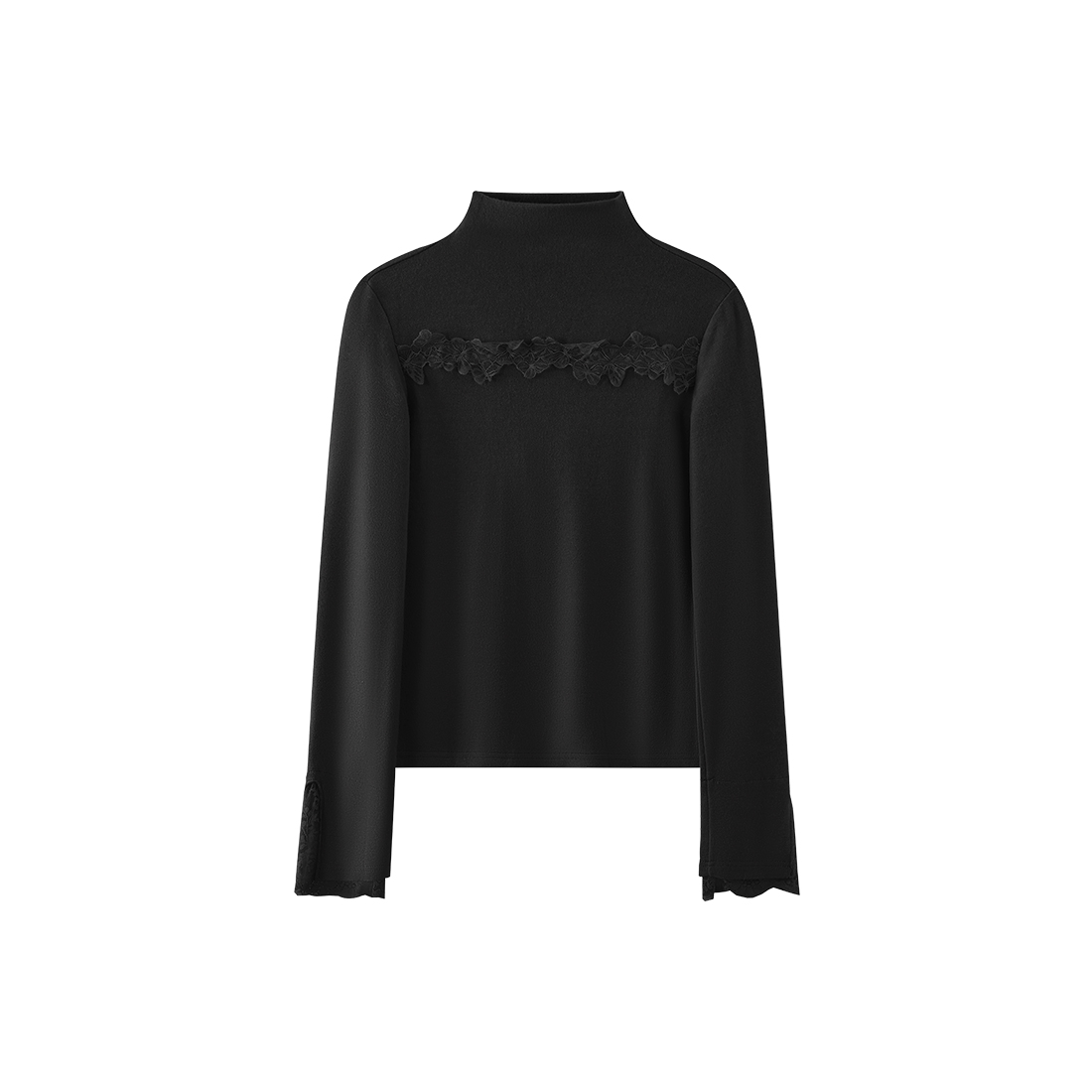 半高领百搭蕾丝拼接时尚打底衫557C25