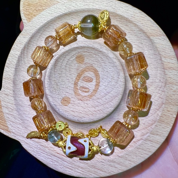 铜顺发晶方糖手链