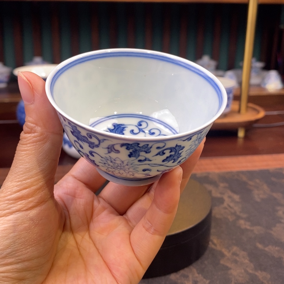 手工陶瓷柴窑白描杯