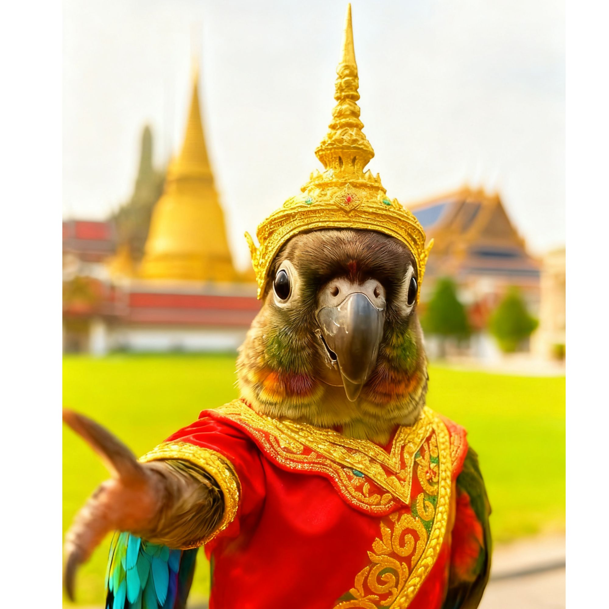 手养宠物活体鹦鹉亲人学技能一物一拍