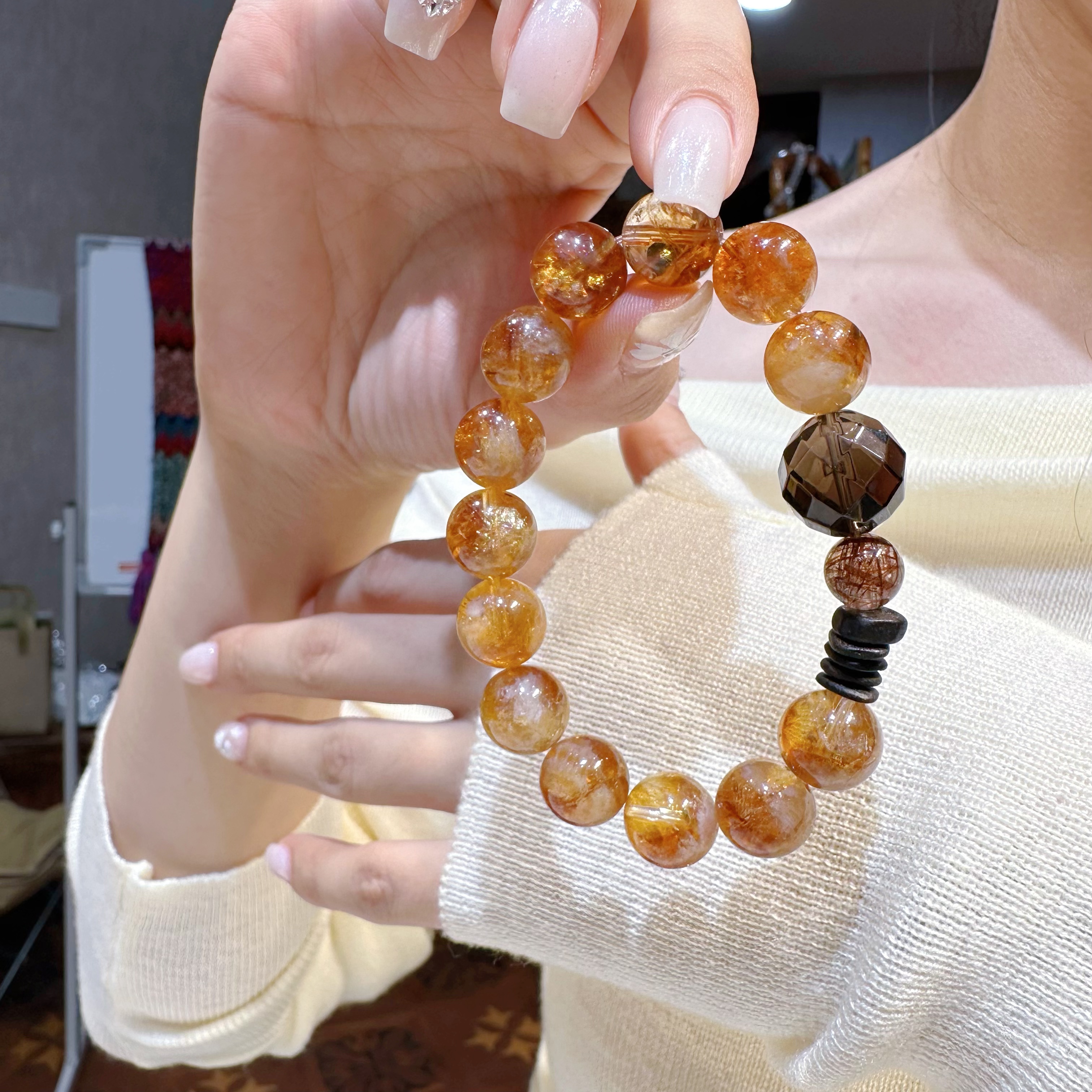 【富安】黄塔晶+茶水晶+黑金超七（多样性发其一）