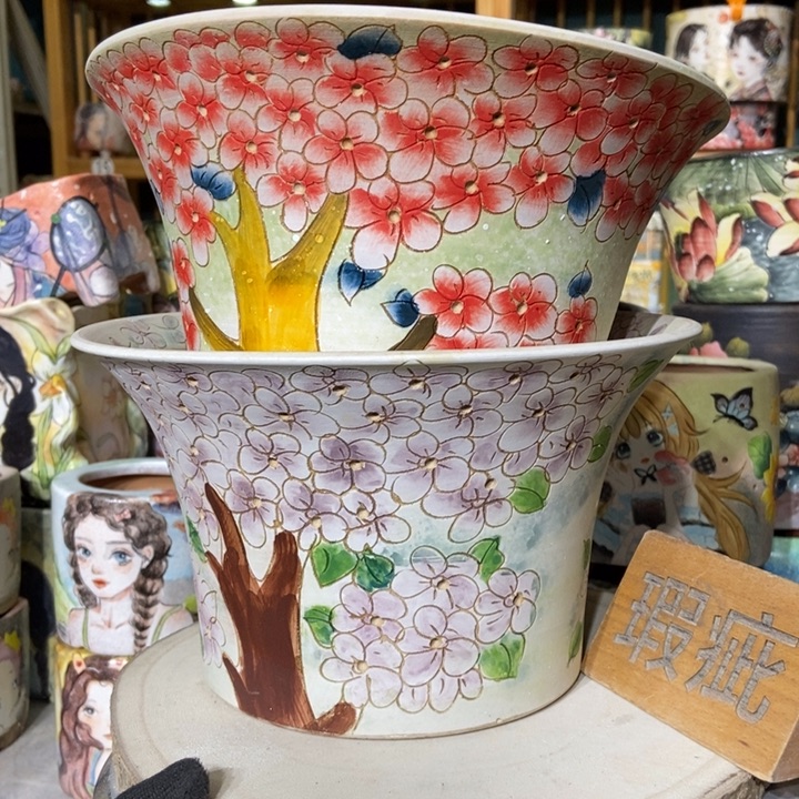 红陶景德镇艺术手绘作品