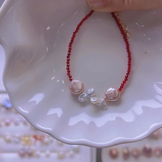 淡水珍珠手绳合金