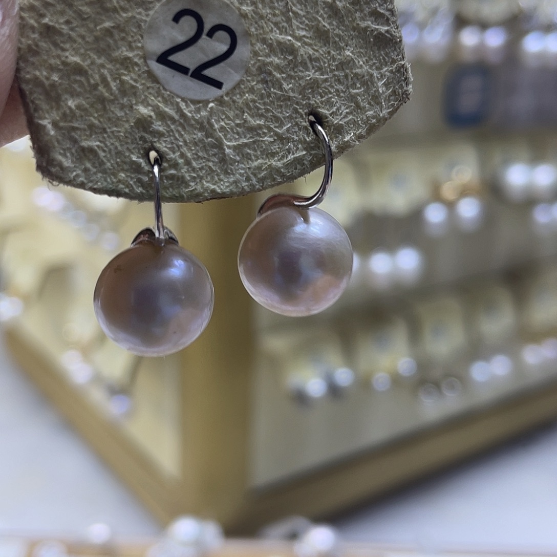 耳饰淡水珍珠银S925镶嵌