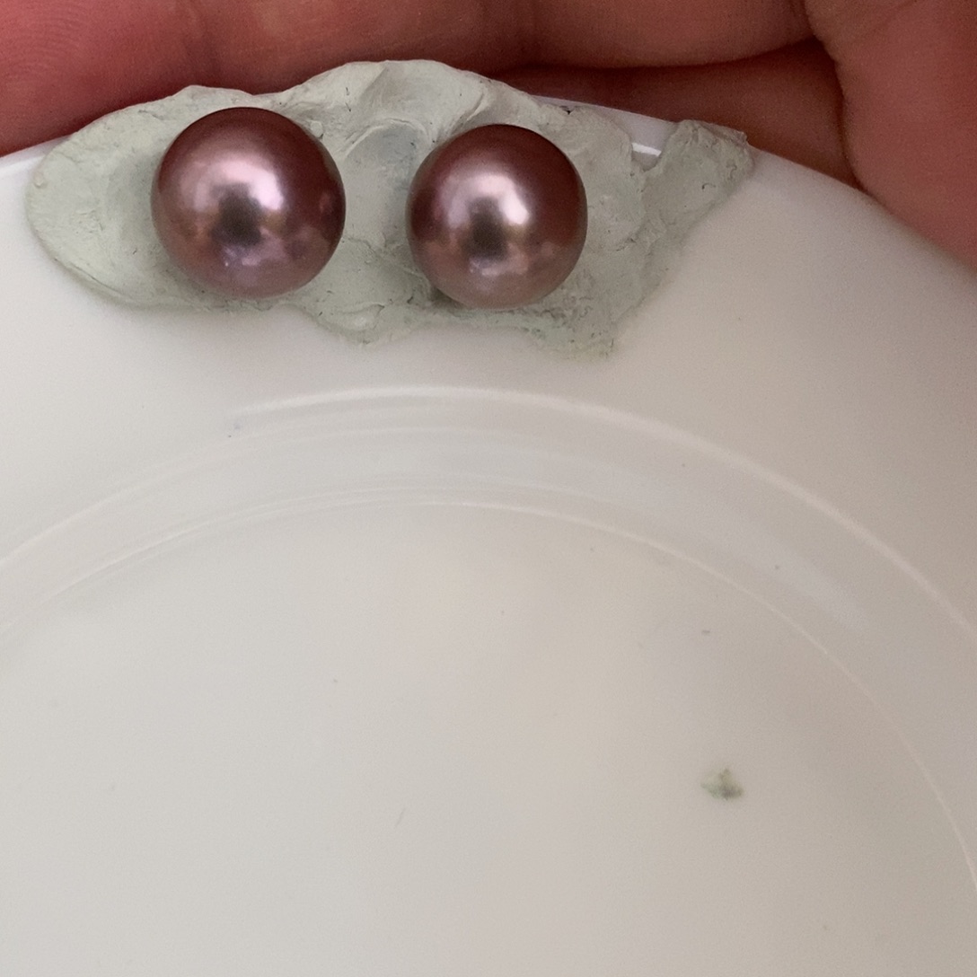 银S925镶嵌耳饰淡水珍珠