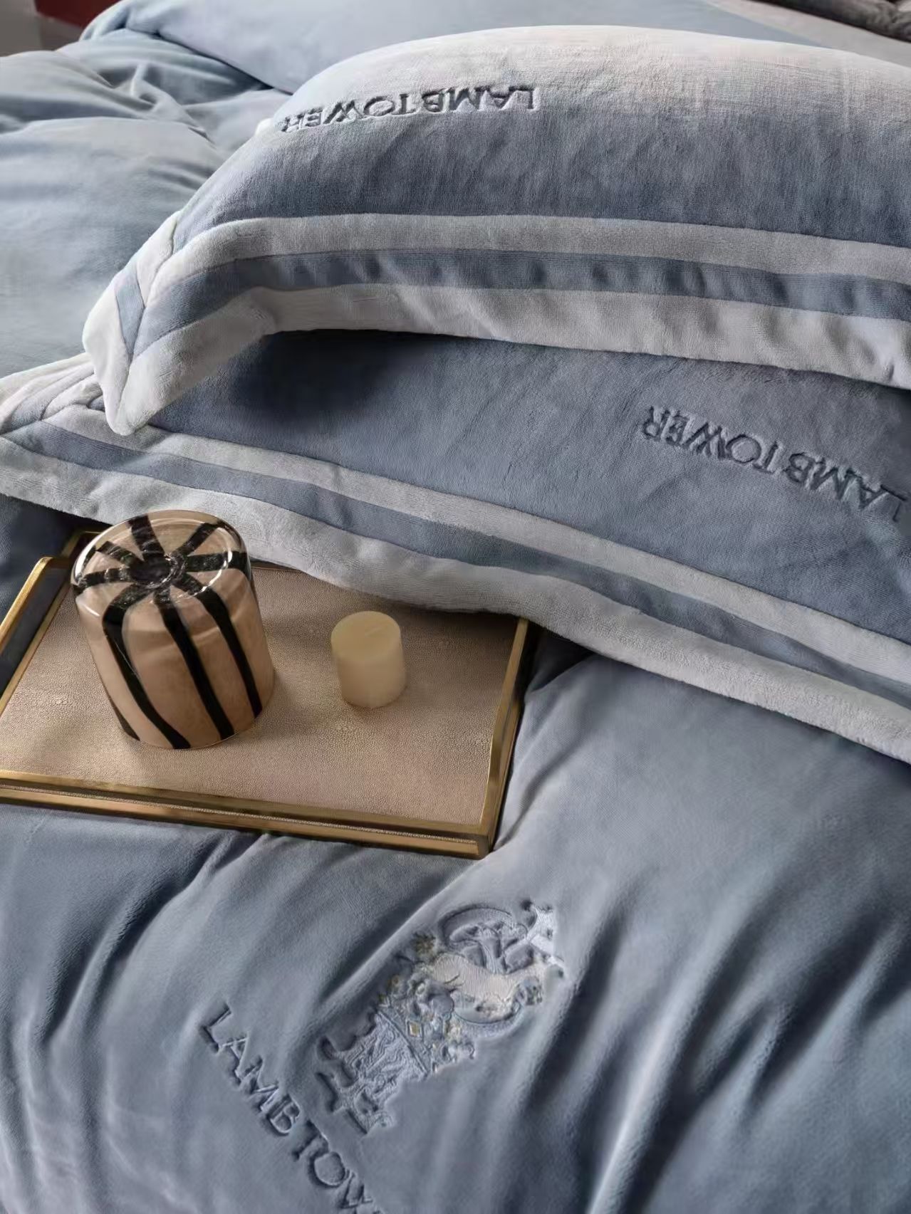 高克重 仿生骆马绒科技 冬季用 绒四件套 绒王 绣花 加厚 高奢