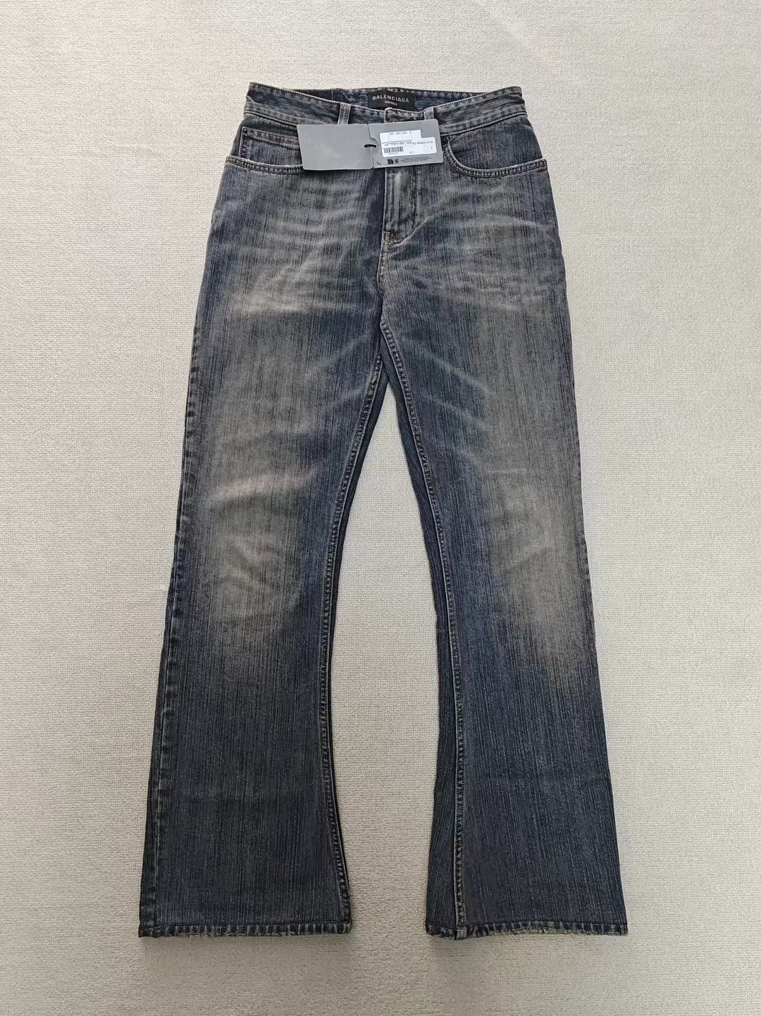 全新未使用 Balenciaga/巴黎世家 XS码 23fw Bootcut微喇牛仔长裤