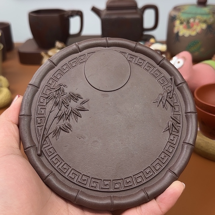 宜兴紫砂杯垫壶承