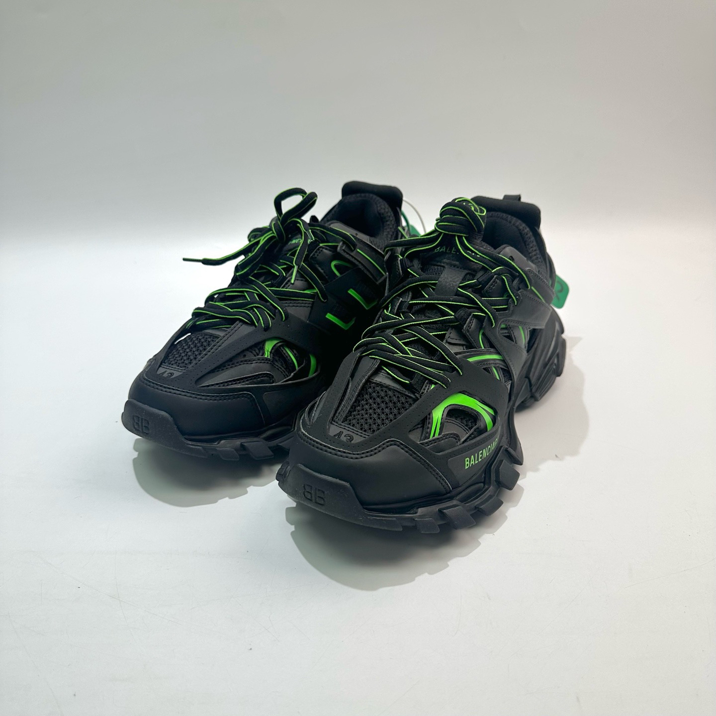 99新 Balenciaga/巴黎世家 43码 黑绿Track1.0老爹鞋 SY0913
