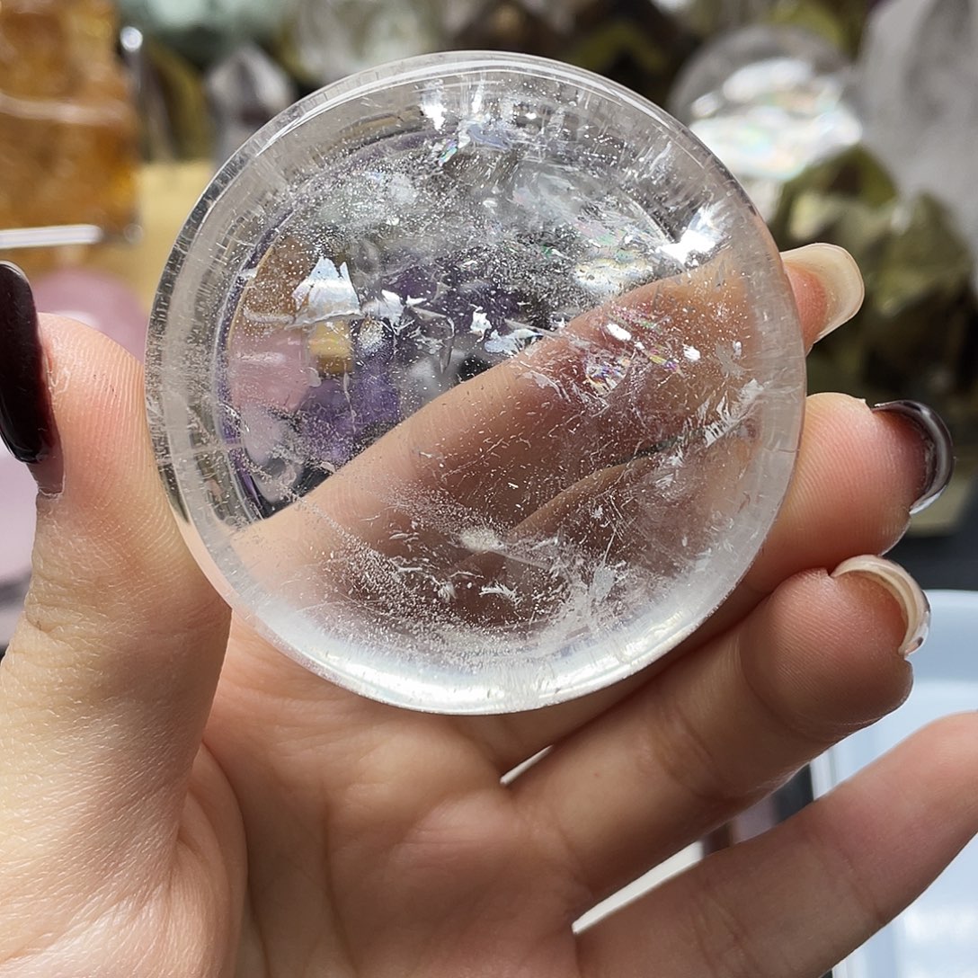 未镶嵌珠宝半成品水晶23白水盘