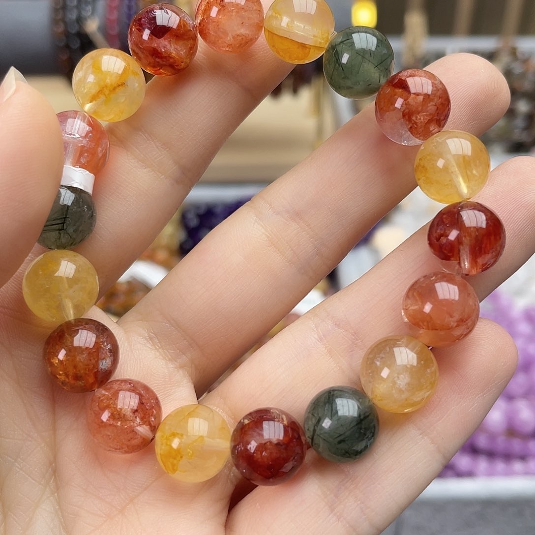 水晶手链未镶嵌彩胶花