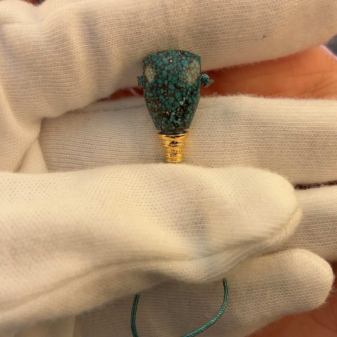 *****绿松石未镶嵌挂件10.8mm