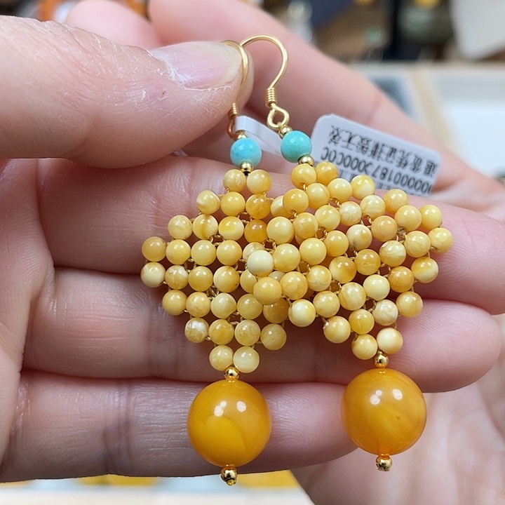 琥珀珠宝奇石银S925镶嵌