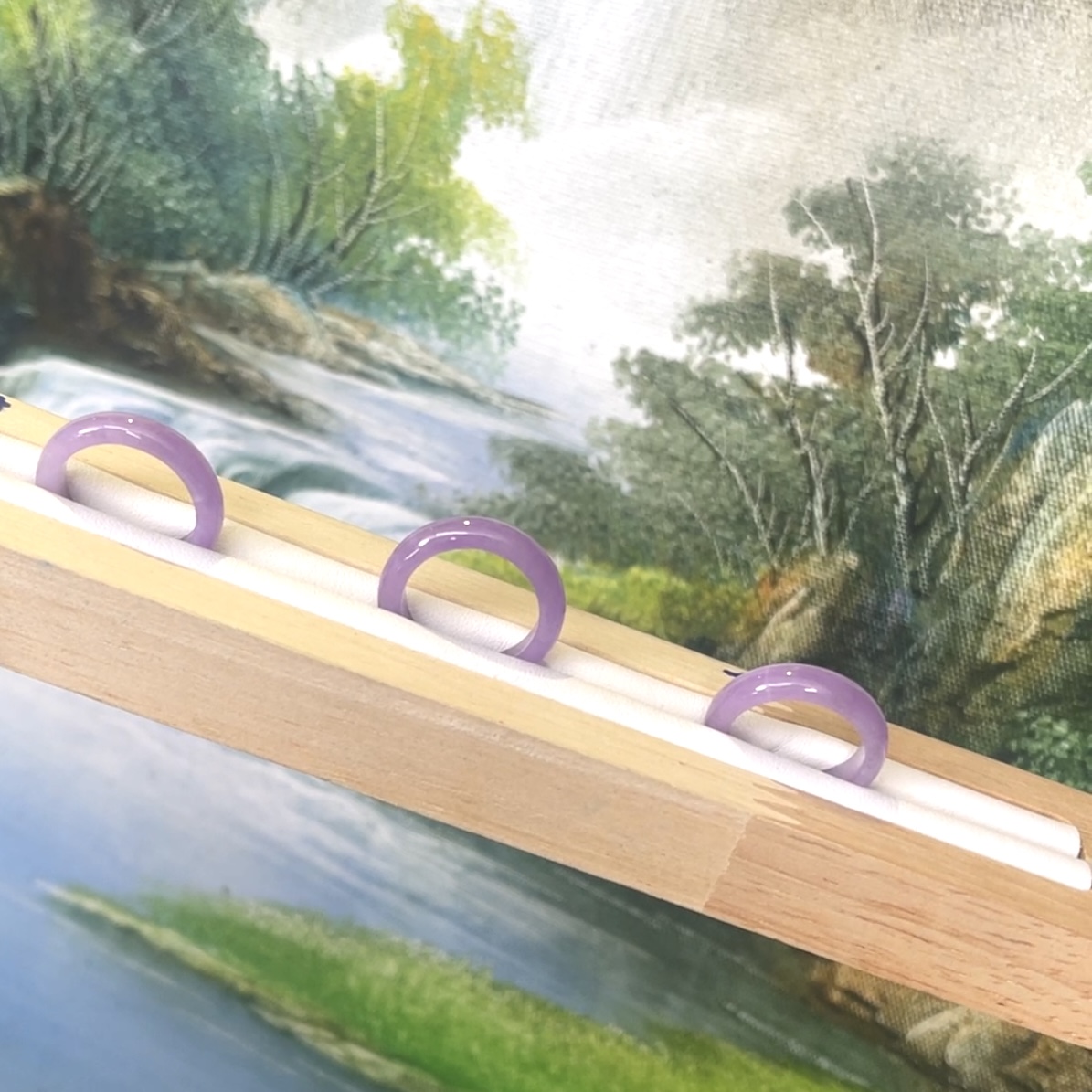 Z紫翡戒圈 翡翠 戒指