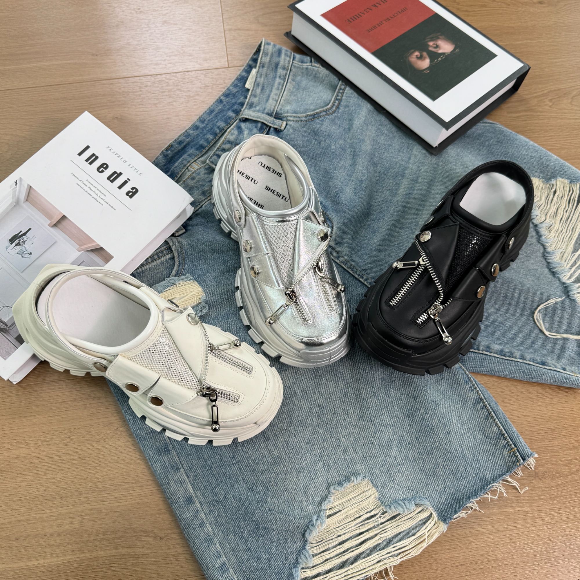 新款厚底增高老爹鞋女款夏季潮流百搭网面休闲鞋25WZ00398透气