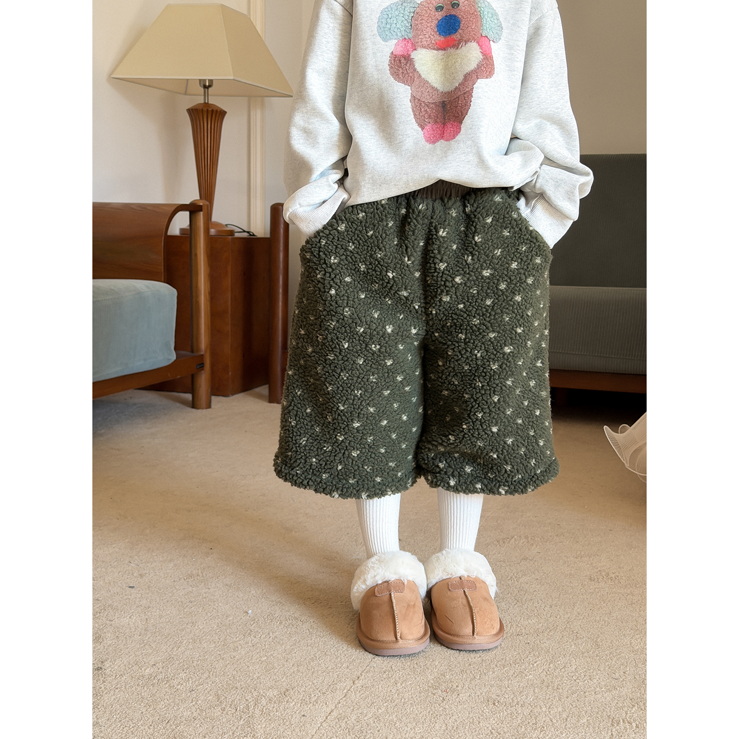 Harper kids 韩版中大童气质百搭爱心设计感阔腿裤 H25071120