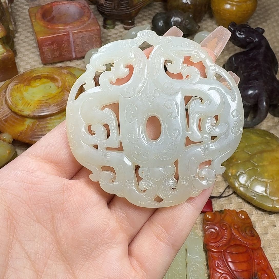 白玉菩提吊坠挂件