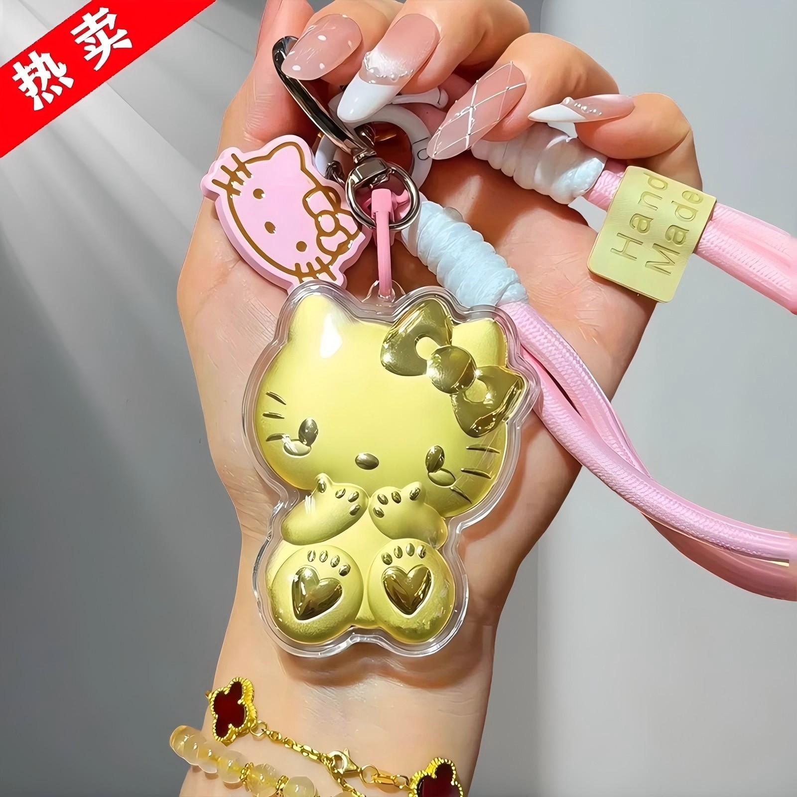 KT猫手机链999水贝爆款钥匙扣挂件送女友包包可爱卡通书包挂件